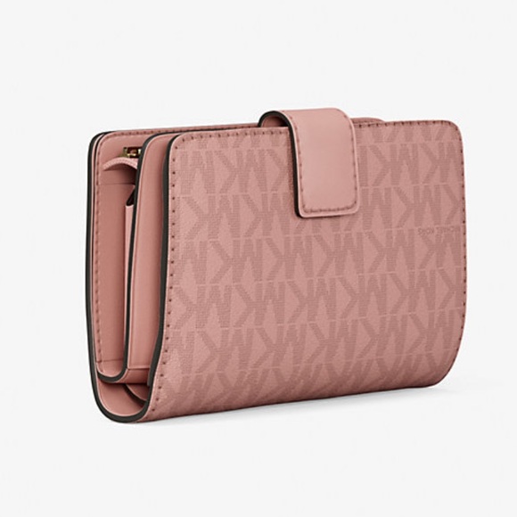 MICHAEL KORS Jet Set Medm Signature Logo BiFold Zip CN Wallet
Powder Blush 
NWT - Picture 4 of 16
